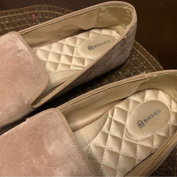 Birdies Ballet Flats Golden Oak Suede The Starling Almond Toe Slip-On Shoes 11 - Picture 4 of 8